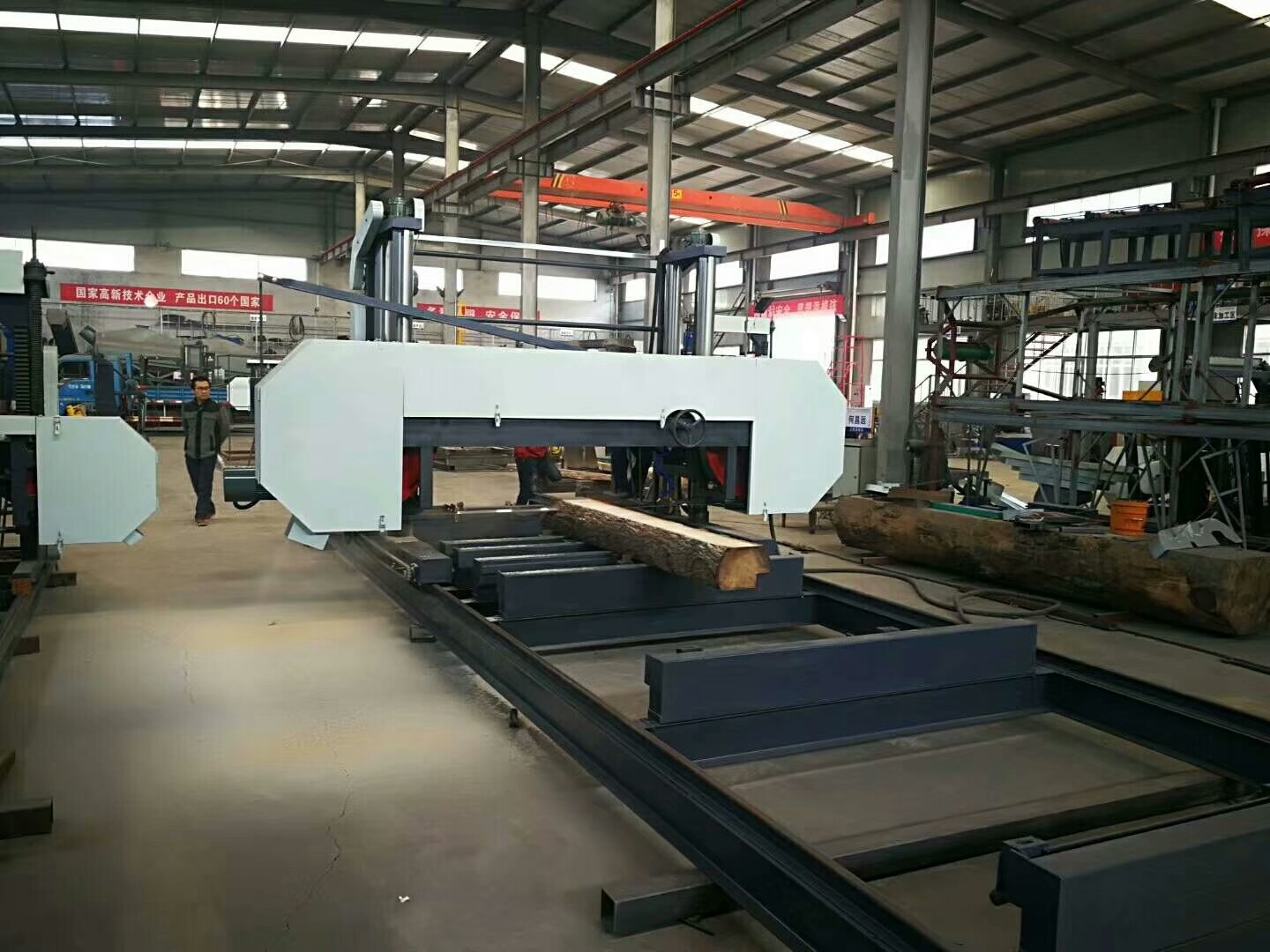 Heavy Duty 100 Inch Horizontal Bandsaw Machine Large Hard Wood Log Cutting Band Saw