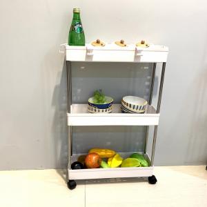 Quality Lightweight Storage Trolley On Wheels , Detachable Slim Kitchen Carts wholesale