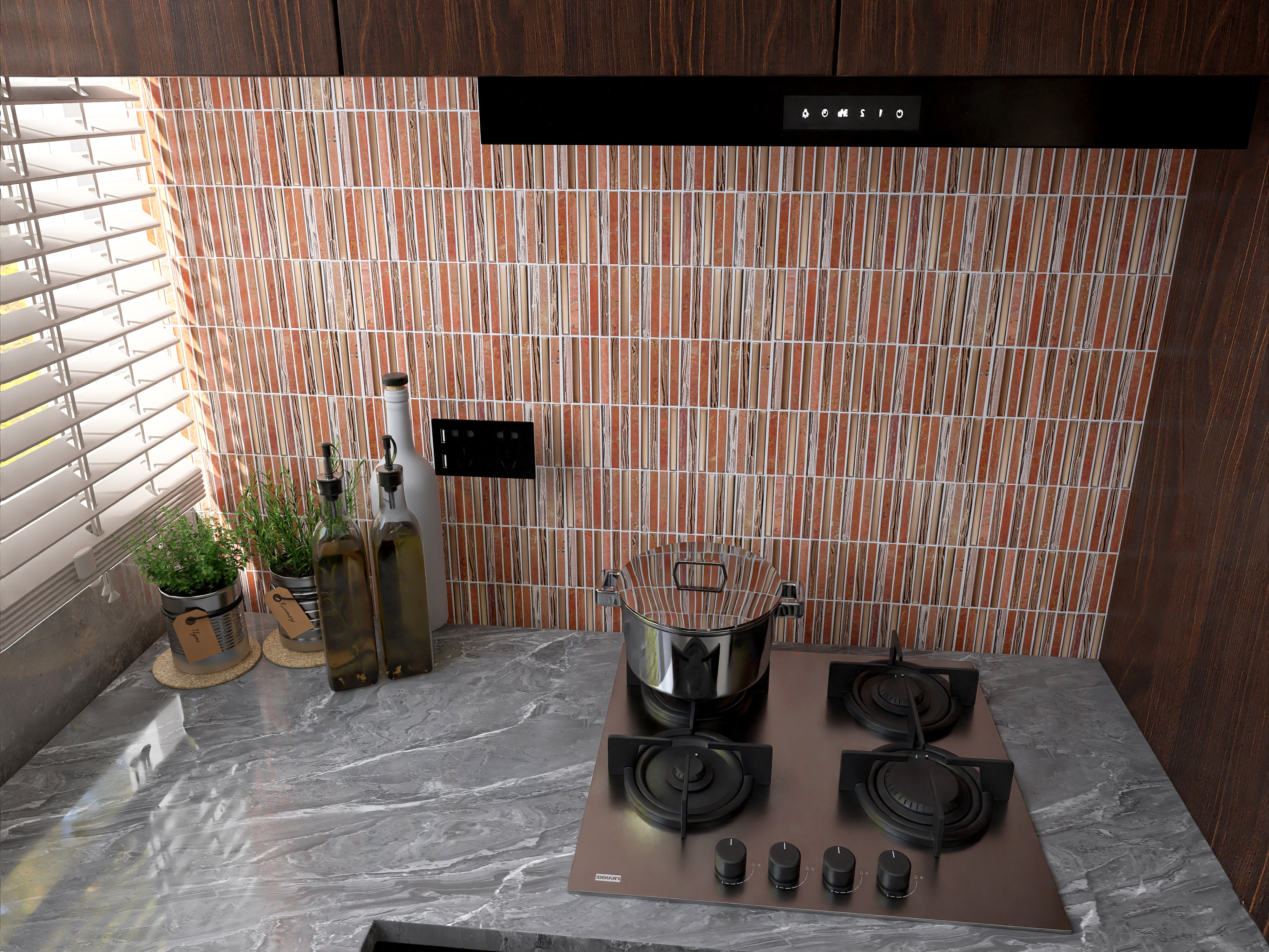 Stunning 282x294mm Interior Wall Natural Stone Mosaics For Dining Room and Creative Decoration