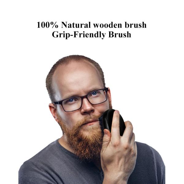 Beard Care Set Kit Wooden Bearded Brush Comb Five-piece Beard Grooming Kit for Men