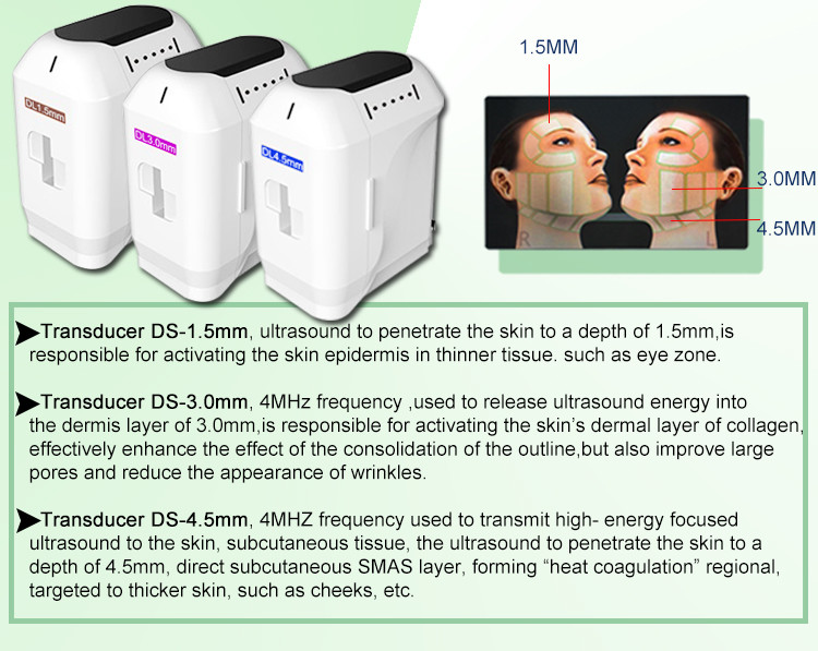 3D Hifu Machine 8 Cartridges High Intensity Focused 10000 Shots