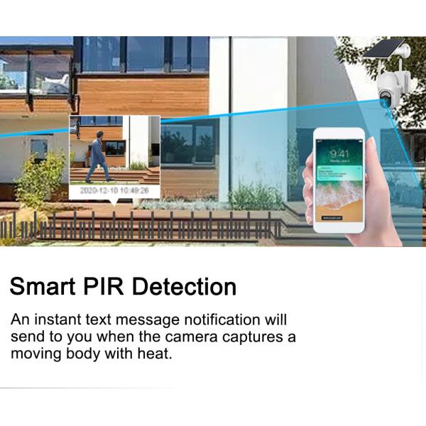 7800mAh Battery Solar Wireless Outdoor Security Camera 3MP For Home