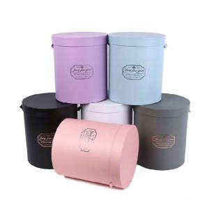 Quality Gift Cylinder Bouquet Flower Box Packaging With Ribbon Custom wholesale