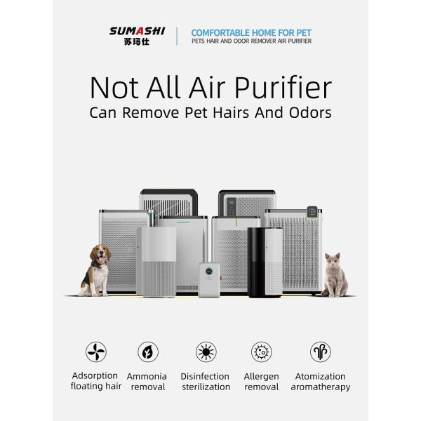 TUYA Wifi Touch Pet Air Purifier Clean Indoor Air Quality In Pet Industry