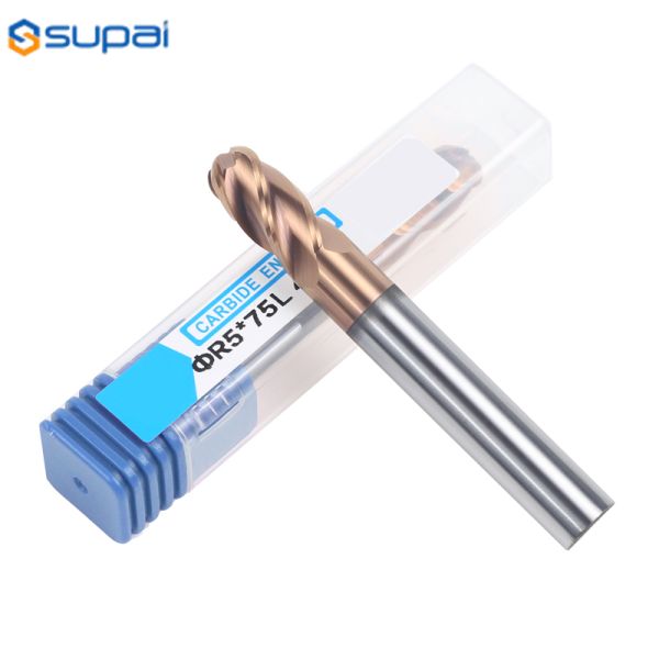 carbide ball nose end mill 4flutes 4 Flute Carbide Ball Nose End Mill Tisin Coating For Stainless Steel