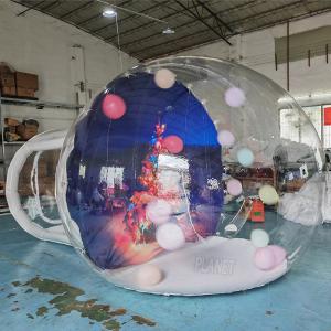 China Inflatable Snow Globe Inflatable Bounce House Snow Globe Inflatbale Christmas Snowball For Christmas Decoration on sale