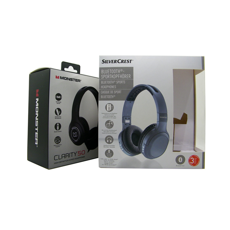 350GSM Ivory Card Custom Printed Paper Boxes For Earphone Package