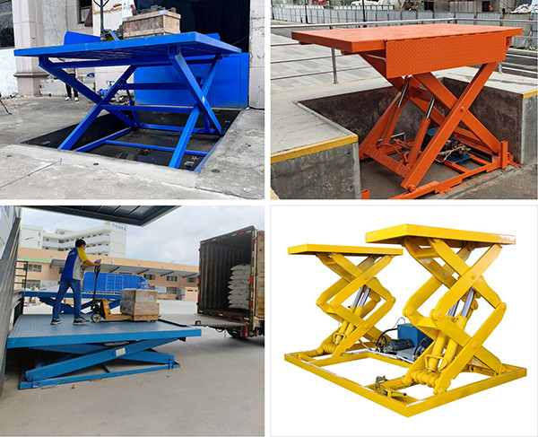 2T Upright Fixed Scissor Lift Platform Steel Frame For Warehouse And Assembly Lines