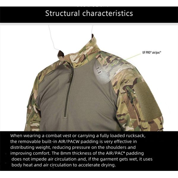 Ergonomic Military Combat Uniform Camo Tactical Frog Suit Military 100% Polyester Body