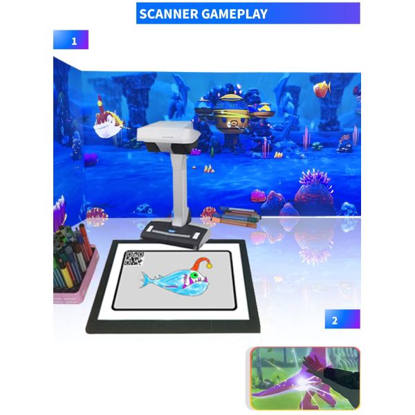Interactive AR Drawing Experience Real-Time Performance Operation DLP Technology