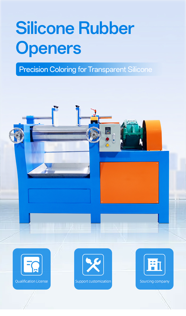 7 Inch Silicone Rubber Milling Machine for Solid Original Color Mixing