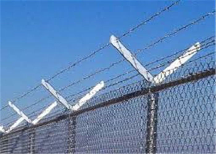 Arm Barbed Wire 2" Razor Barbed Wire Extension Arms For Security Chain Link Fence