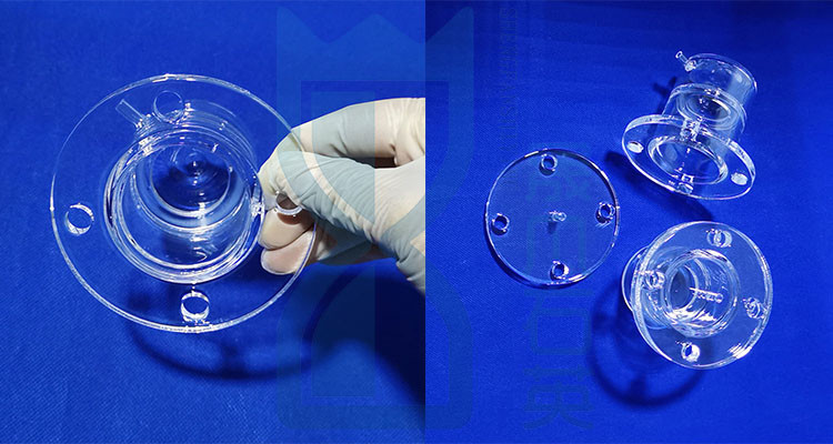 Fused Silica Quartz Glass Flange Ring Sio2 Translucent Frosted
