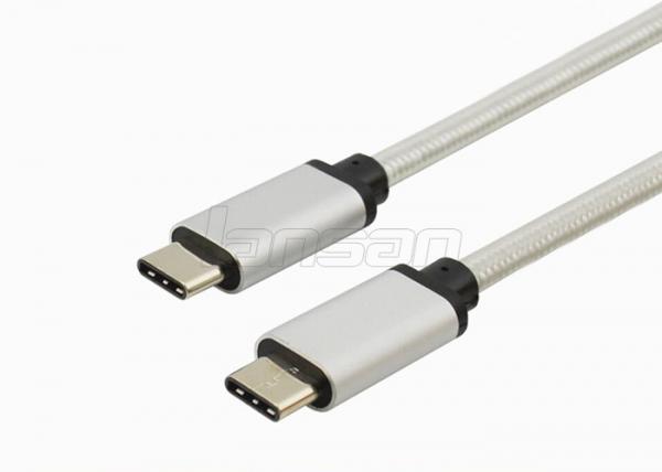 Cheap Aluminum Foil 2A Nylon Braided Type C USB Cable For Mobile Phone FCC Certificate for sale