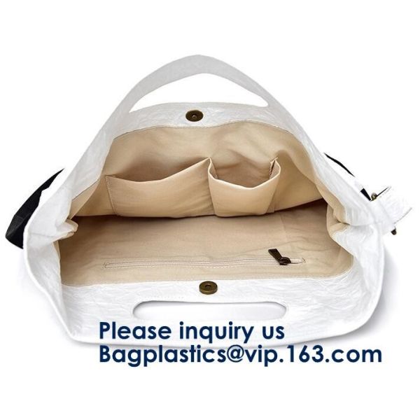 DuPont Paper Bags Shopping Bag,Custom LOGO Tyvek Washable Tearproof Paper Tote Shopping Bag, Bagease, Bagplastics, Pak