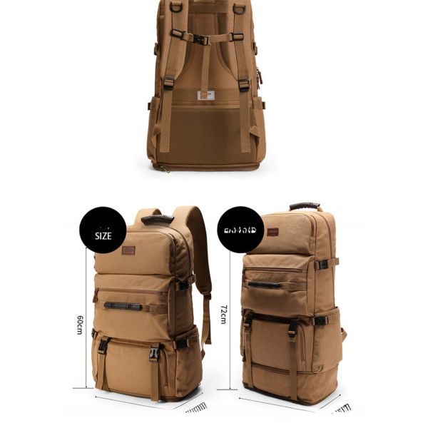 Characters Pattern Waterproof Multi-Function Outdoor Carrying Bag with Button Closure