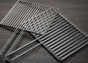 Quality ISO9002 BBQ Grill Wire Mesh Non Stick Fish Grill Basket Anti Bending wholesale