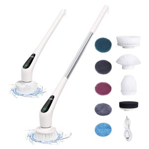 Quality Replaceable Rotating Bathroom Spin Brush Cleaner Scrubber 8 Heads wholesale