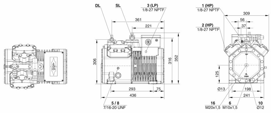 4EC-6.2Y 4EES-6Y Cold Room Compressor Ac Refrigeration Compressor