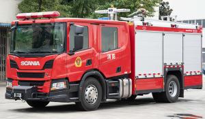 China SCANIA 4000 Liters Water Tank Fire Truck with Rescue Equipment on sale