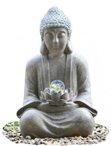 Quality Outdoor Buddha Water Fountain For Garden , Customize Voltage Granite Color wholesale