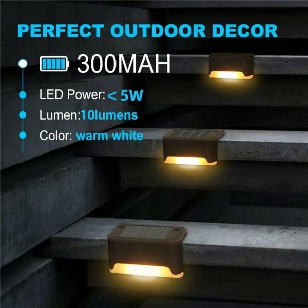 Solar Stairs Waterproof Solar Deck Lights 50lm/W Soft Warm White
