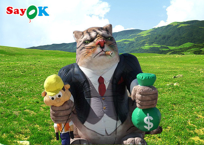 Outdoor 25ft Giant Advertising Inflatable Cat Blow Up Model Decoration
