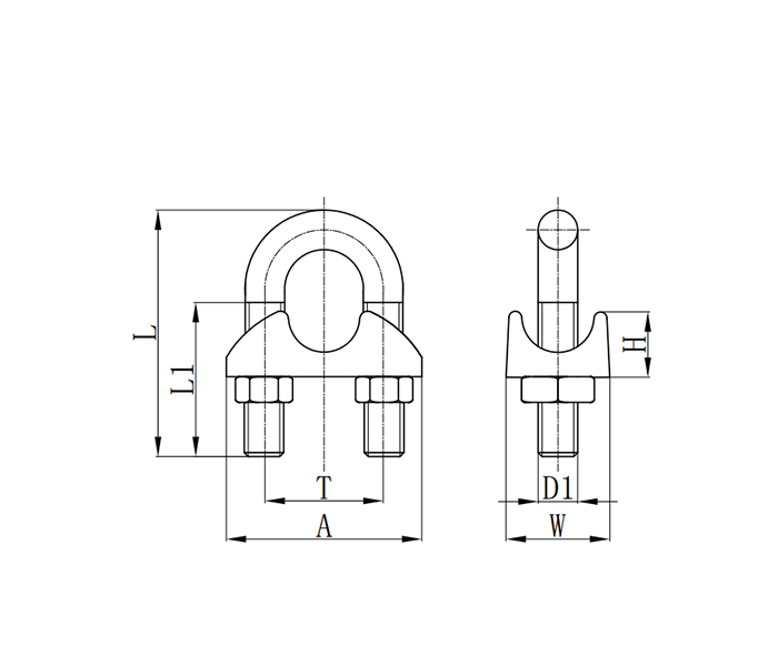 Hardware Fittings Polished Stainless Steel Wire Rope Clip for Superior Performance