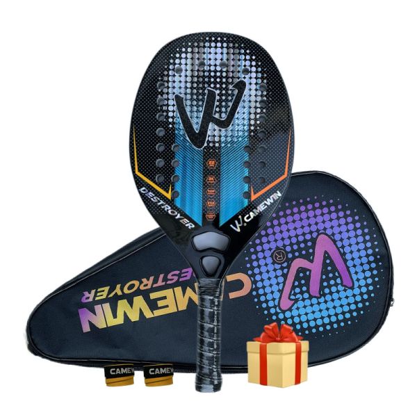 3K Carbon Fiber Rough Face Beach Tennis Racket Professional Padel Tennis Racquet