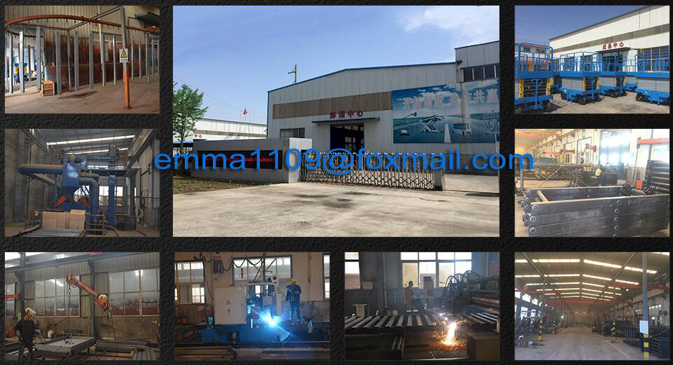 500kg SJY0.5-10 Scissor Lift Working Platform Hydraulic Lift with Diesel Engine