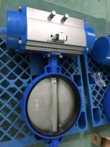 Quality Air Pneumatic Cylinder Operated Butterfly Valve By Spring Return Double Acting Actuator wholesale