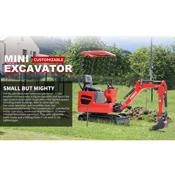 TE-10 Mini Excavator Latest one-ton mini excavator,New mechanical structure,Thickened tracks