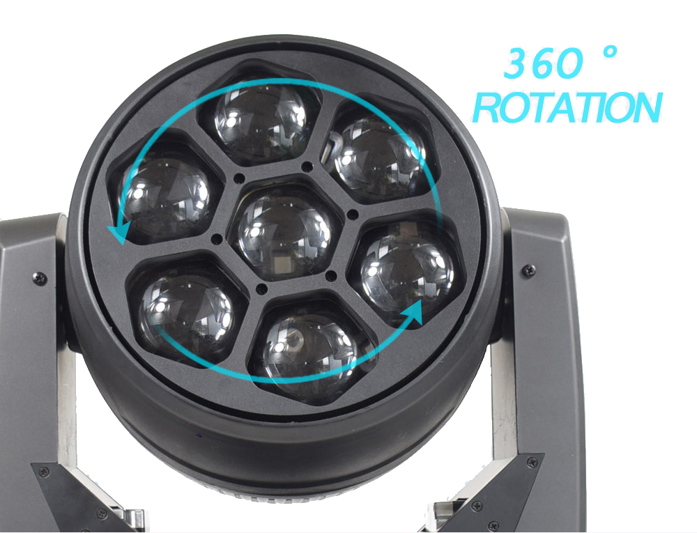 7X40W RGBW 4In1 Zoom LED Moving Head