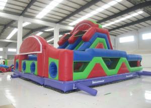 China Giant Inflatable Assault Course , Outdoor Game Boot Camp Bouncy Obstacle Course on sale
