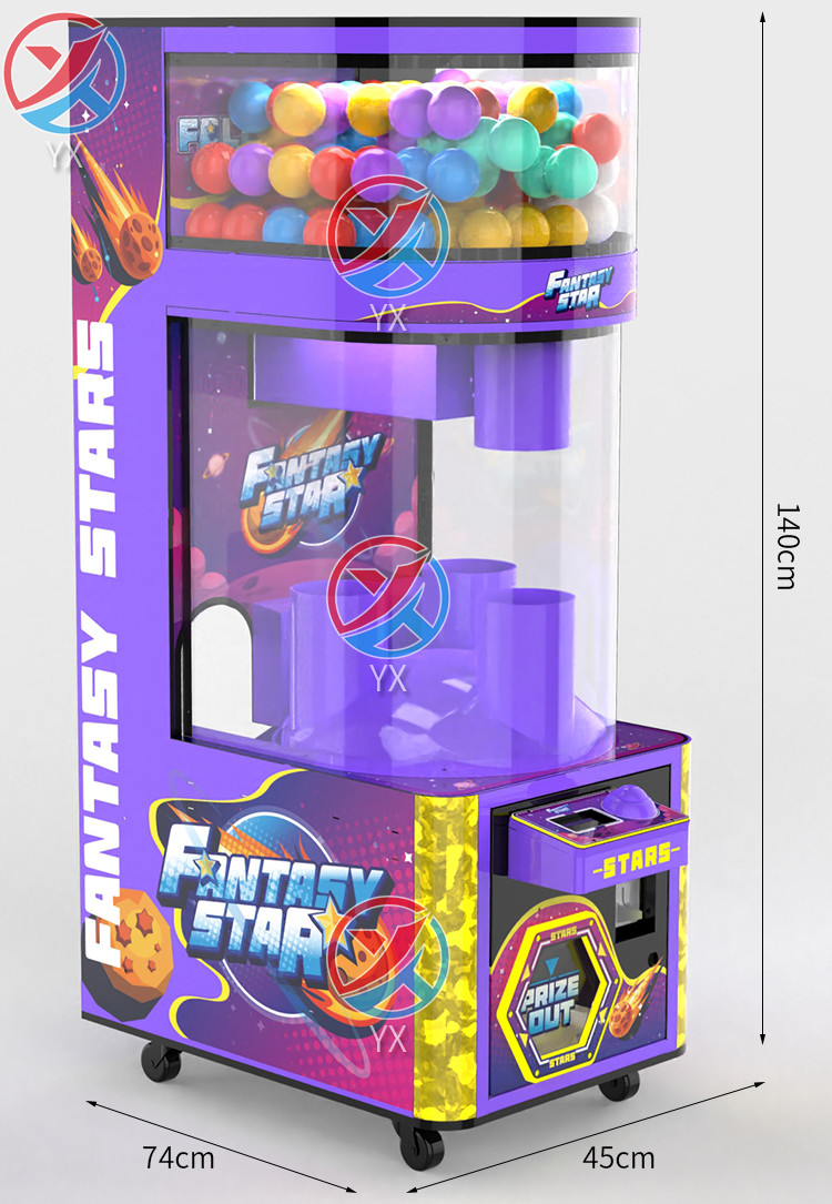 Purple Lucky Dino Coin-operated Automatic Toy Dispensing Arcade Game Machine (100mm)