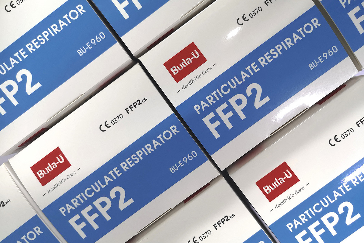 Buda-U Disposable Earloop Face Mask FFP2 NR Particulate Respirator , FFP2 Face Mask With CE0370, China Export White List