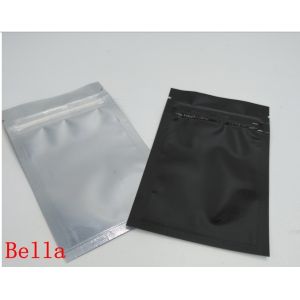 Front Matte Cosmetic Packaging Bag Clear Colored Foil Mylar Zip Lock Make Up