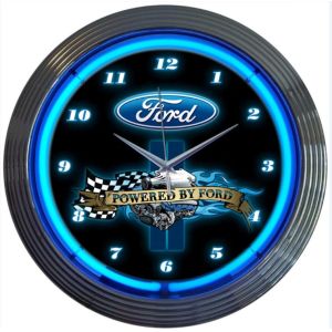 Quality Pontiac Neon Light Clocks Input AC110 Neon Wall Clock Digital wholesale
