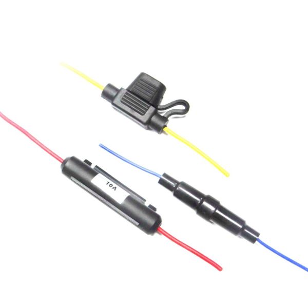 Electronics In Line Automotive Fuse Holder 300V For Glass Fuse
