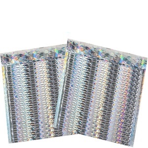 Metallic Holographic Bubble Mailers Bubble Lined Padded Envelopes Silver Cushion Envelopes Peal And Seal