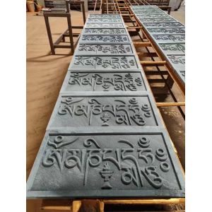 Natural Blue Cnc Sandstone Carvings Hand Carved Sandstone Relief