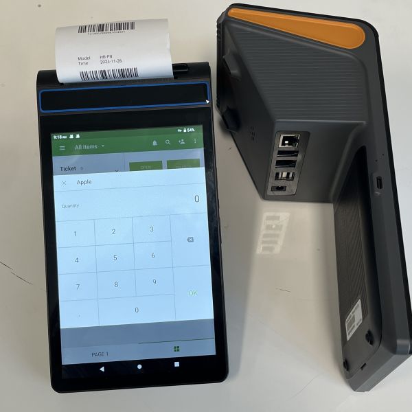 8 Inch Android Card Terminal 4G 16GB Handheld POS For Restaurants And Retail