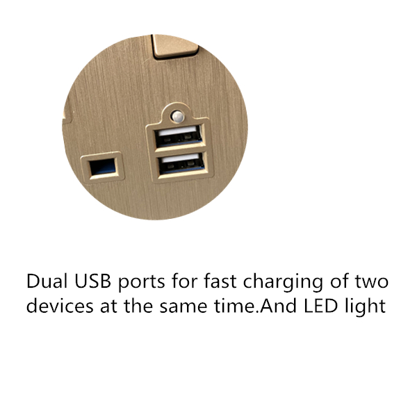 UK Power Independent Dual USB Wall Switch Socket For Apartment / Home