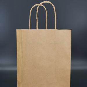 China ODM Personalised Kraft Paper Bags Oversize PP Rope Cotton Grosgrain Handle on sale