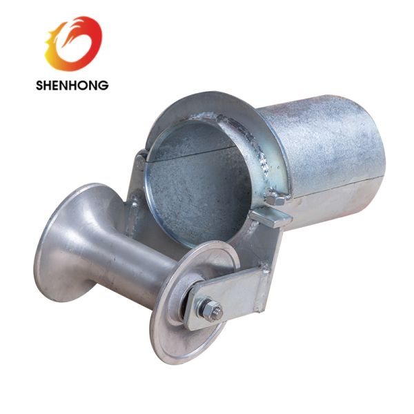Aluminum Steel Bellmouths Cable Ground Roller Tube diameter 80mm for Tube Entrance