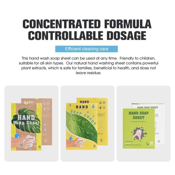 Convenient Portable Travel Hand Washing Soap Paper Skin Friendly Disposable