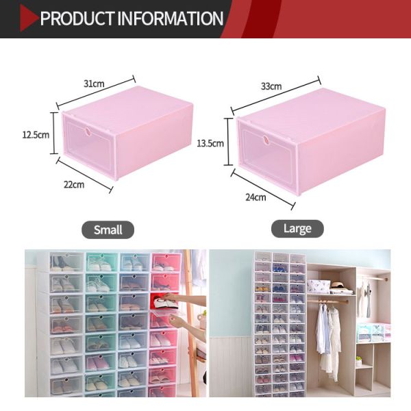 ODM Foldable Household Shoe Box Multiscene Use Stackable Assembled Space Saving
