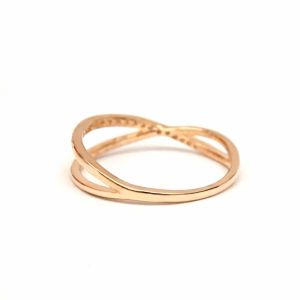 Round Silver Cubic Zirconia Rings , Golden Zirconia Engagement Rings