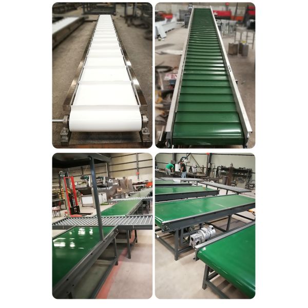PVC Conveyor Assembly Line Fire Resistant Flat Belt Conveyor