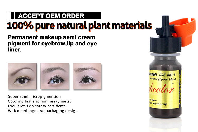 100% Eco Natural Semi Permanent Makeup Pigments Lip Tattoo Ink in Bight Orange